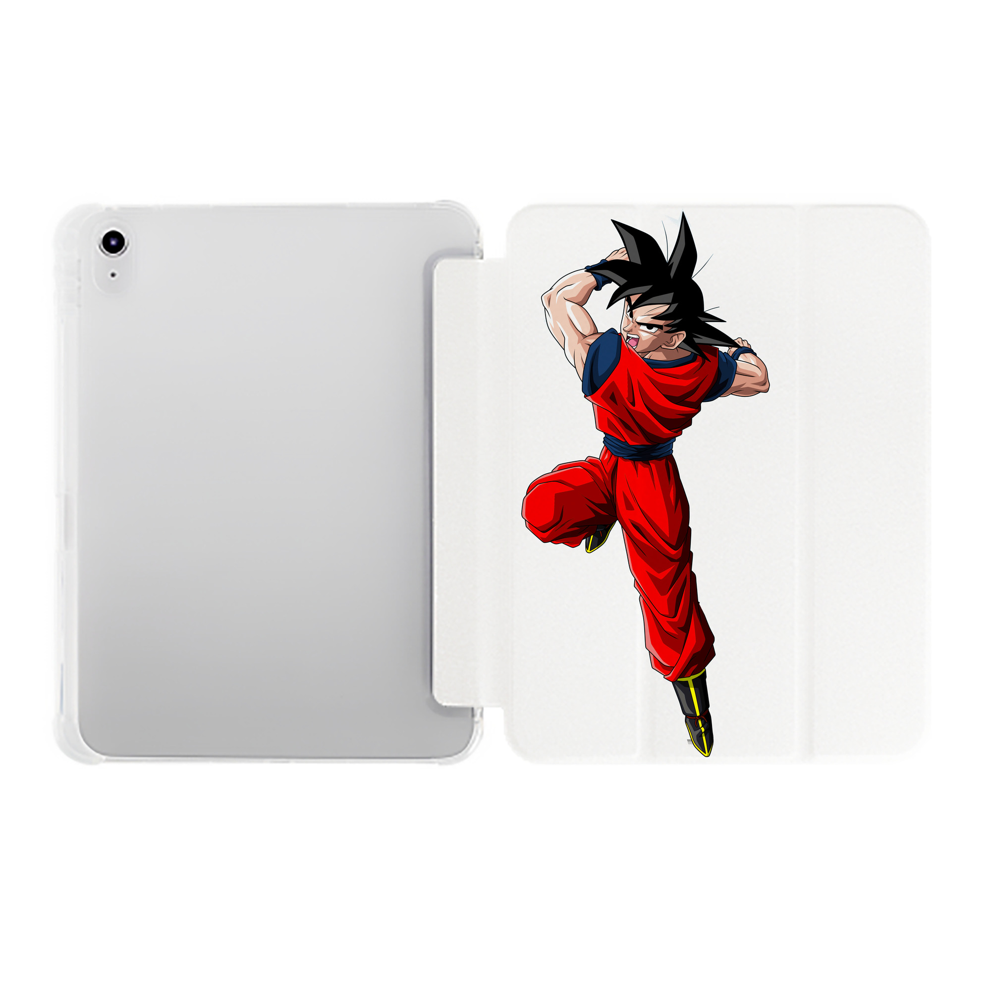（画像用） ドラゴンボール 孫悟空（そん ごくう）Son Goku カカロット DRAGON BALL Kakarotto IPad ケース ペン収納付き 三つ折りスタンド PUレザー×シリコン 対応機種9.5/10.5/10.9インチ